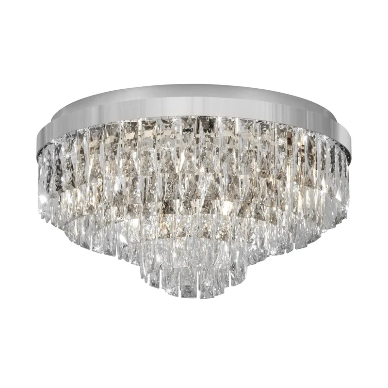 EGLO Valparaiso 1 Plafón acero cristal cromo claro 39491