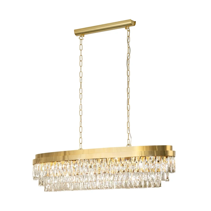 EGLO Valparaiso Lámpara de techo colgante acero cristal dorado claro 39463