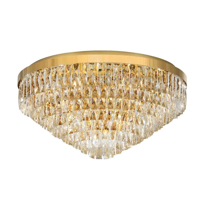 EGLO Valparaiso Plafón acero cristal dorado claro 39459