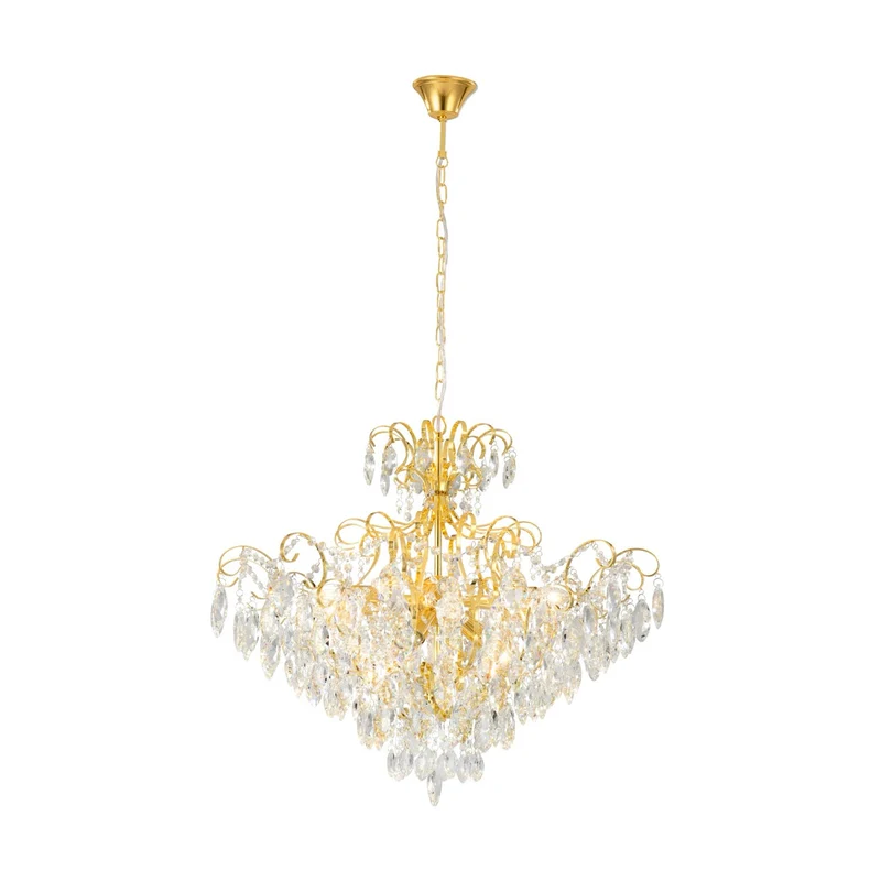 EGLO Fenoullet 1 Lámpara de techo colgante acero cristal latón claro 39606