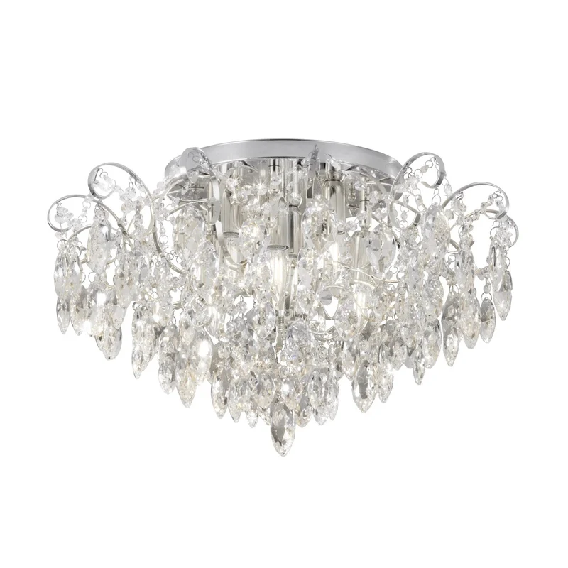 EGLO Fenoullet Plafón acero cristal cromo claro 39521