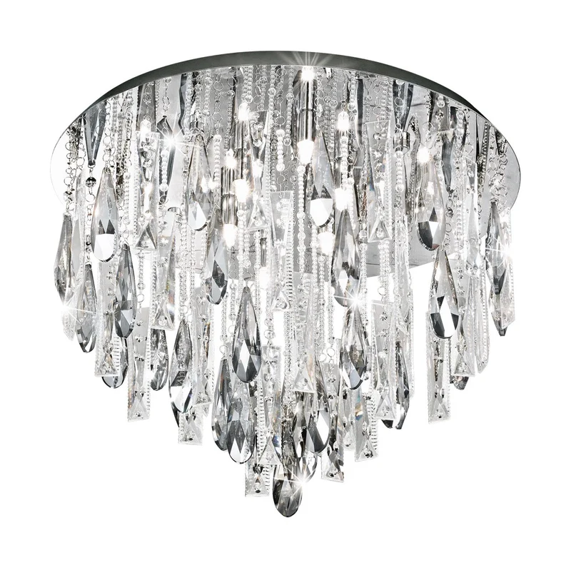 EGLO Calaonda Plafón acero inoxidable cristal cromo claro 93433