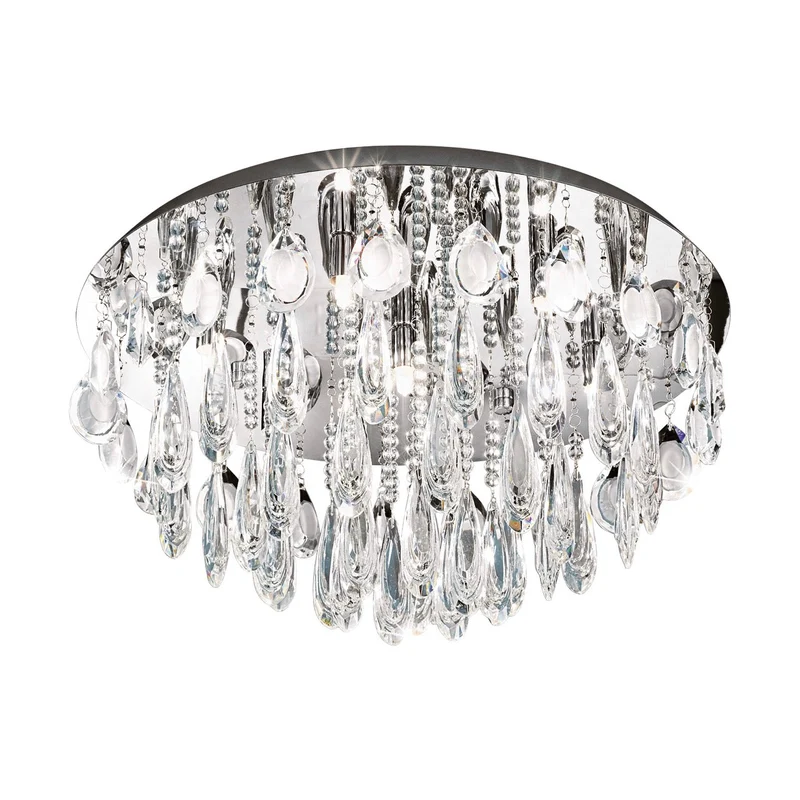 EGLO Calaonda Plafón acero inoxidable cristal cromo claro 93413