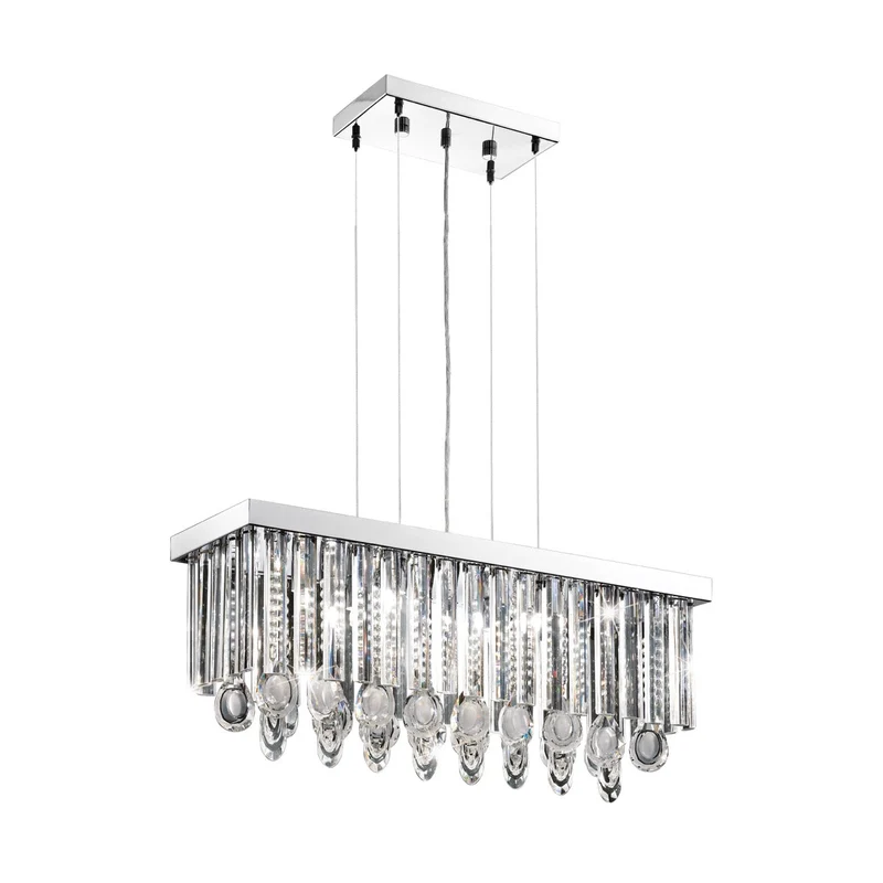 EGLO Calaonda Lámpara de techo colgante acero inoxidable cristal cromo claro 93422