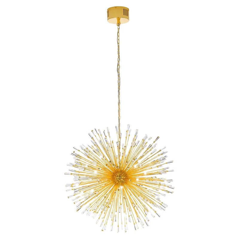 EGLO Vivaldo 1 Lámpara de techo colgante LED acero cristal dorado claro 39256