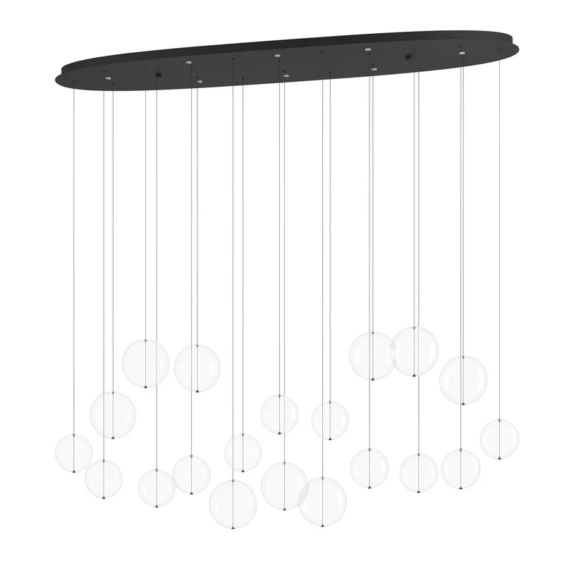 EGLO Espardello Lámpara de techo colgante LED regulable acero vidrio negro claro