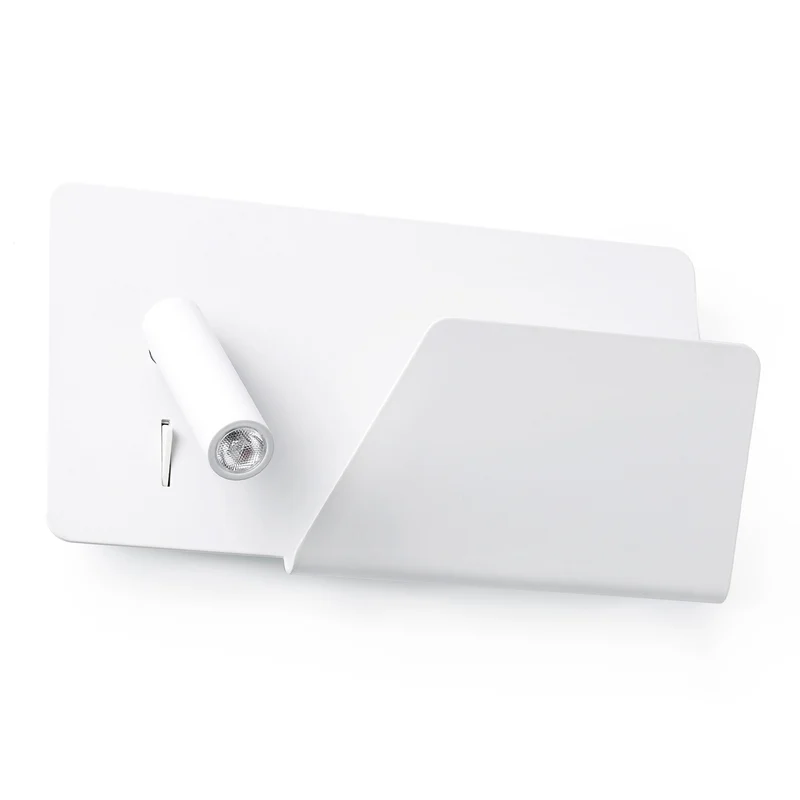 Lámpara de pared aplique Faro Suau derecha con lector LED blanco mate 3000K 62122