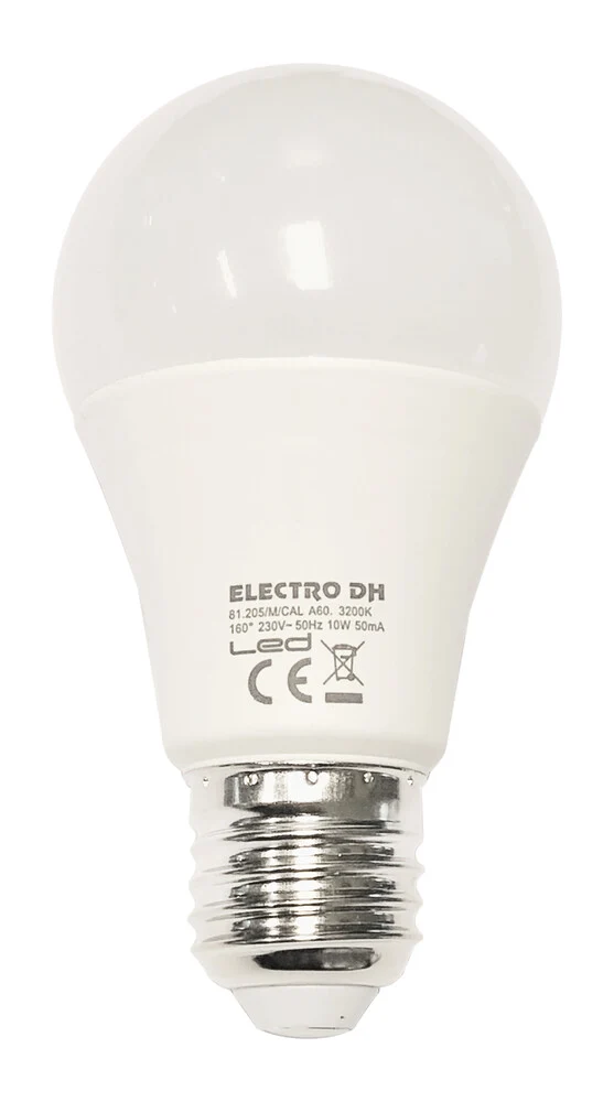 Electro DH Bombilla LED estándar E27 9W 6500K crepuscular 81205/CR/DIA