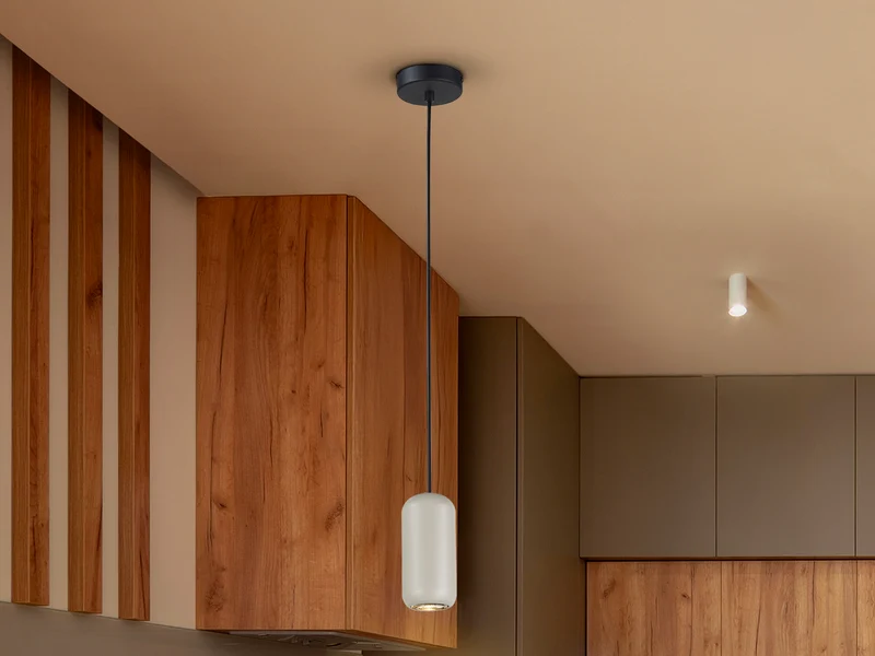 Lámpara de techo colgante Schuller Nimes 1 luz negro y gris 12944