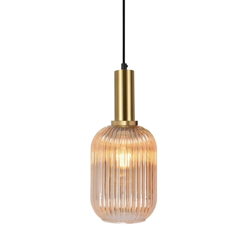 Lámpara colgante 1 luz acero pintado oro 8922 para comedor