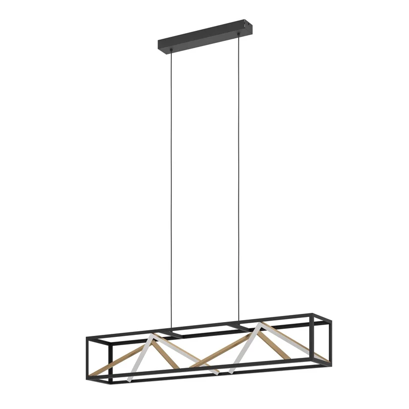 EGLO Penela Lámpara de techo colgante LED portátil regulable aluminioacero negrooro para comedor y cocina