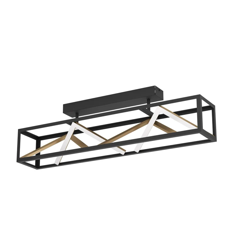 EGLO Penela Plafón LED portátil regulable aluminioacero negrooro