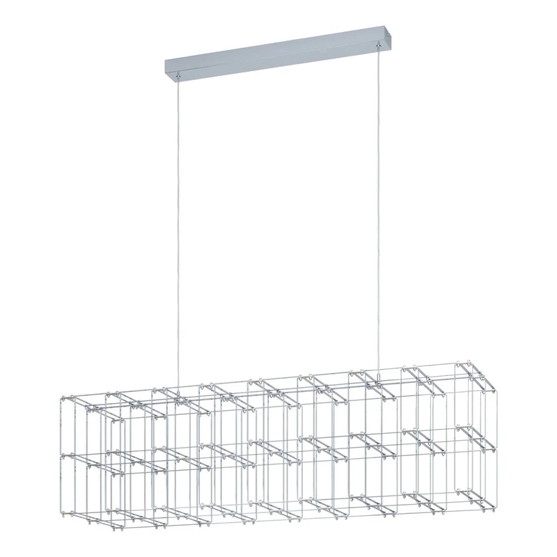 EGLO Frontera Lámpara de techo colgante LED regulable acero cromo 39763