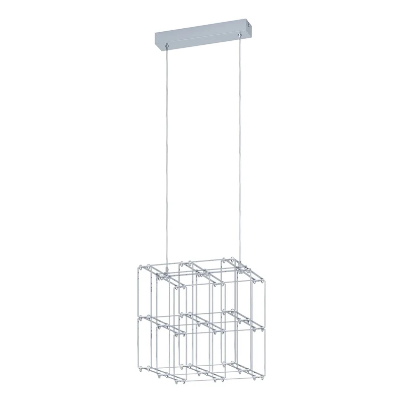 EGLO Frontera Lámpara de techo colgante LED regulable acero cromo 39729