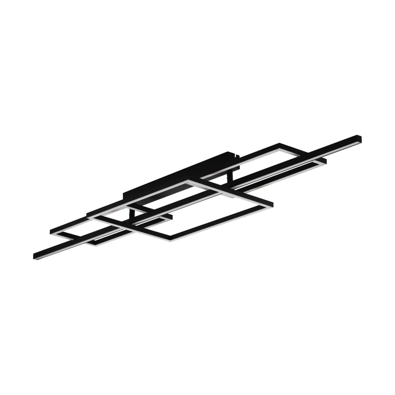 EGLO Puebla Plafón LED regulable acero plástico negro blanco para salón y comedor