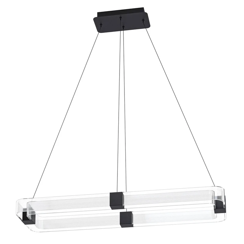 EGLO Mogetonello Lámpara de techo colgante LED regulable acero plástico negro 39909
