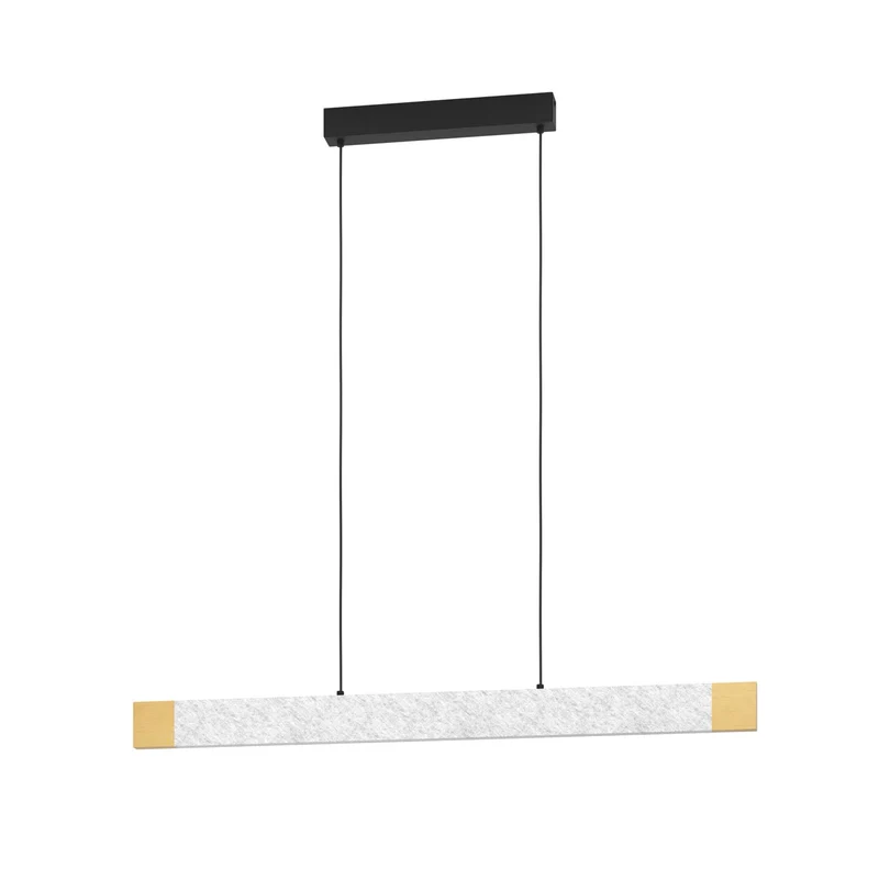 EGLO Vallelado Lámpara de techo colgante LED regulable 2 luces aceromadera textil