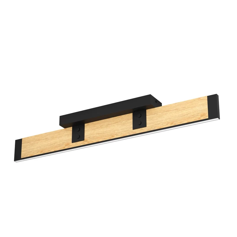 EGLO Caminarro Plafón LED regulable aceromadera negrocafé