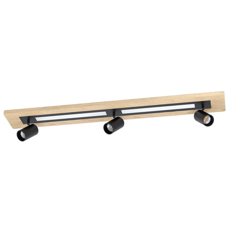 EGLO Torrestralle Plafón LED 2 luces maderaacero plástico cafénegro blanco 39749