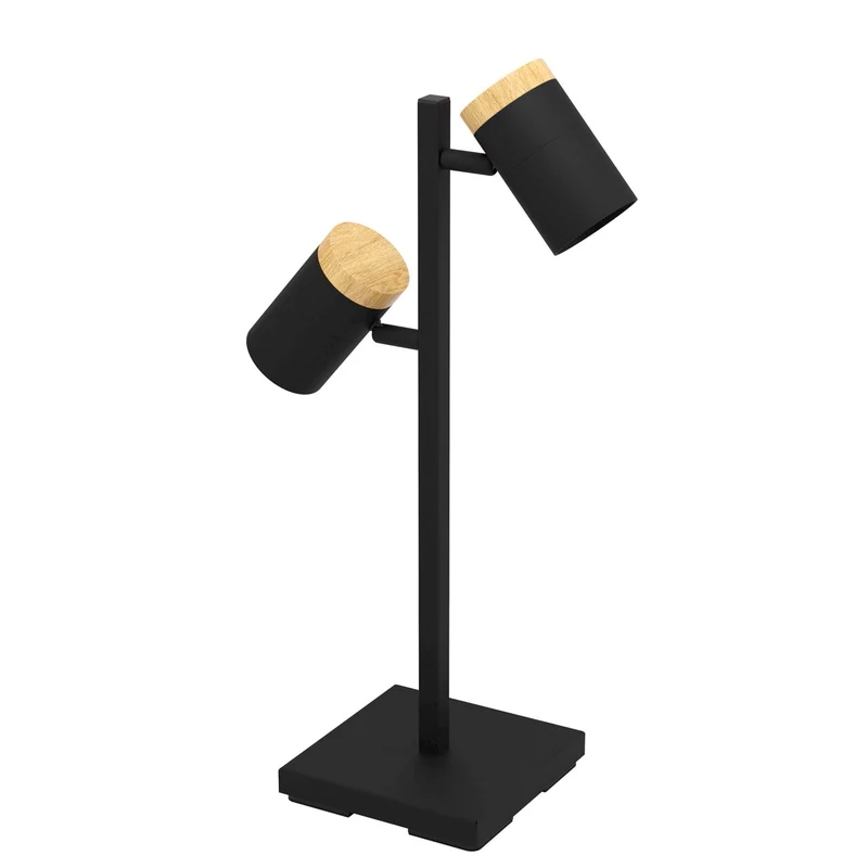 EGLO Cartagena Lámpara sobremesa LED aceromadera negrocafé