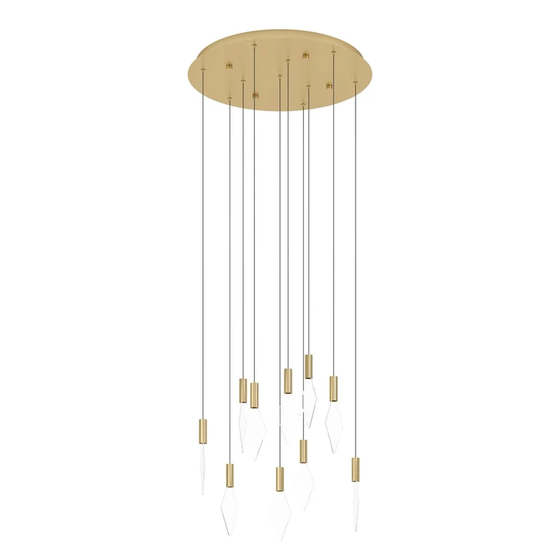 EGLO Mirador Lámpara de techo colgante LED regulable acero plástico latóndorado