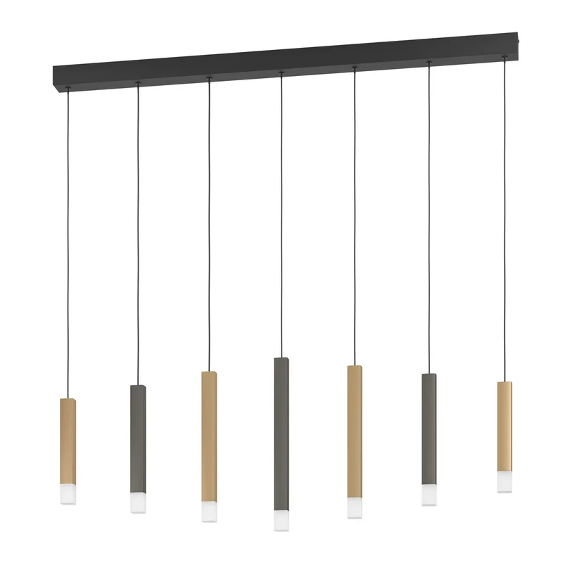 EGLO Estanterios Lámpara de techo colgante LED regulable aluminioacero plástico 39906