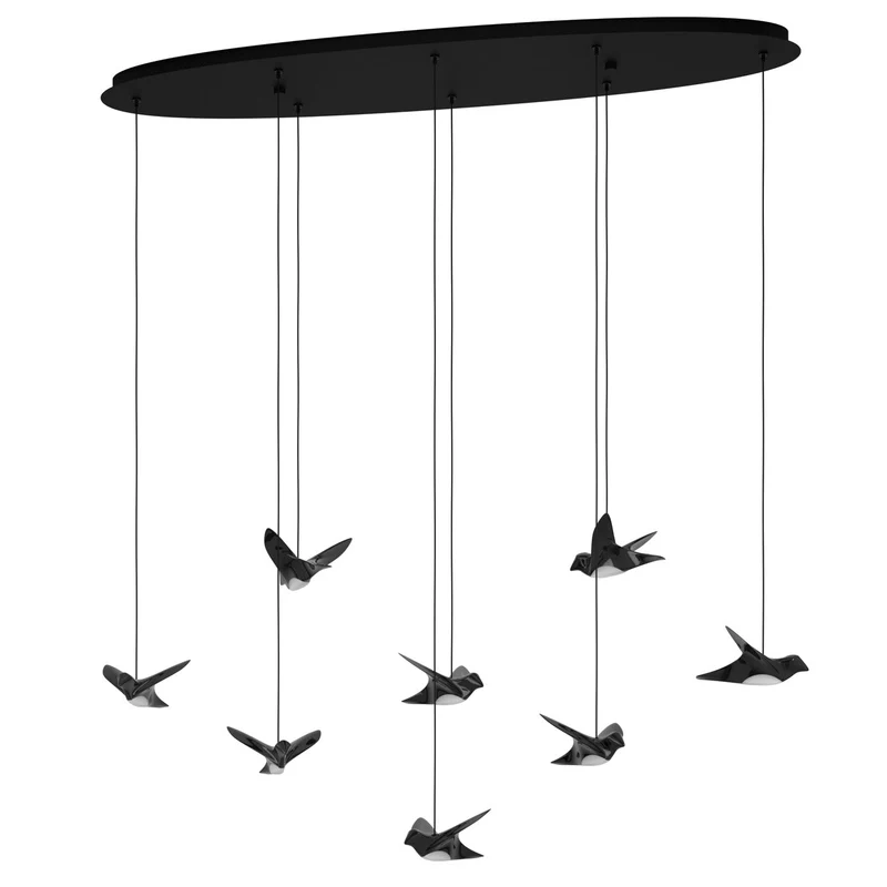 EGLO Paratebueno Lámpara de techo colgante LED regulable acero aceroplástico negro -
