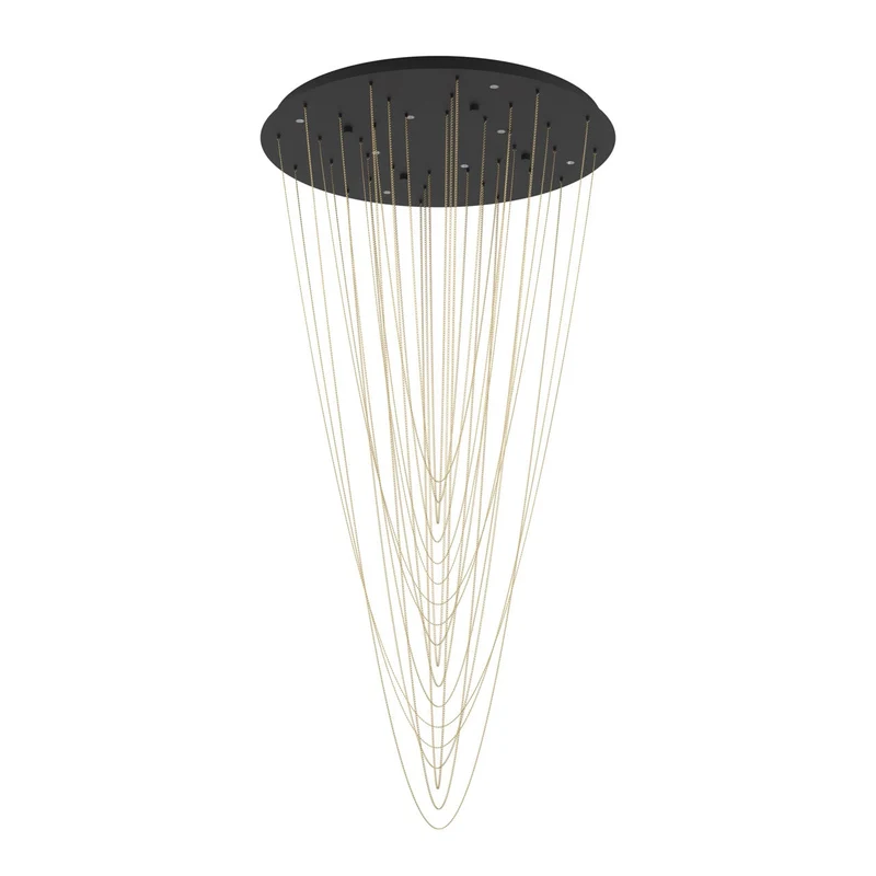 EGLO Trepuco Lámpara de techo colgante LED regulable acero acero negro latón