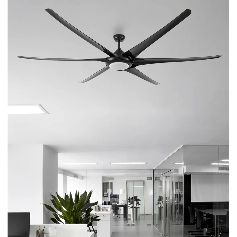 Fabrilamp Moncayo Ventilador techo DC 6 palas negro 30W 198cm 181691609