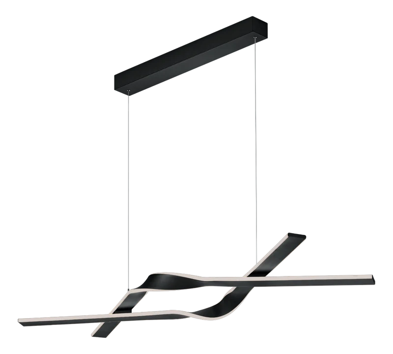 Trio Cicenza Lámpara de techo colgante LED negro regulable 378510232
