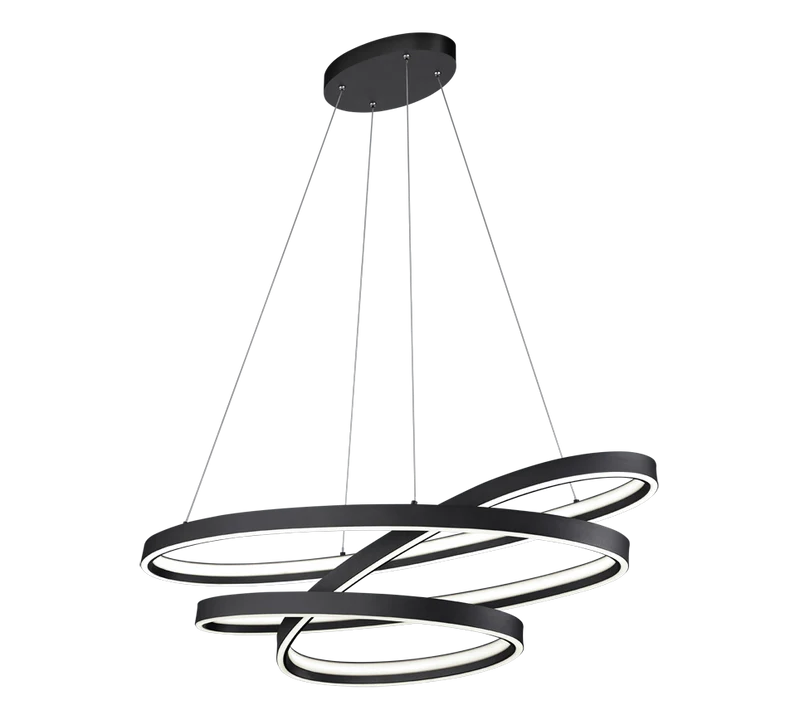 Lámpara de techo colgante Trio Ciola LED negro mate CCT regulable 150cm 377210132