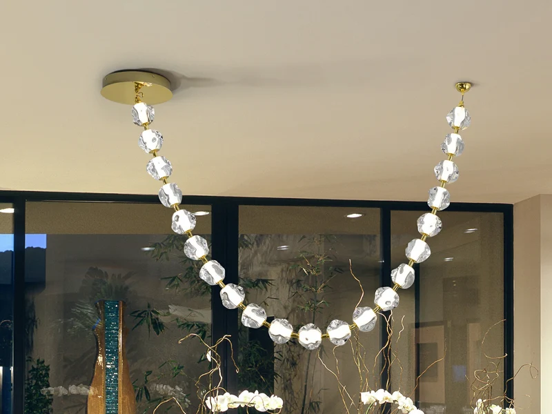 Lámpara de techo colgante Schuller Zaria II 21 luces dorado y oro 3000K regulable