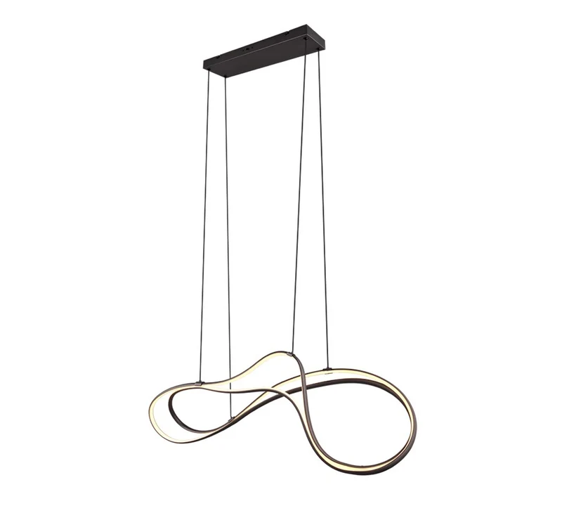 Lámpara de techo colgante Trio Nala LED negro mate regulable 150cm 344310132