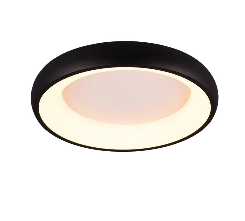 Plafón de techo Trio Cardona LED negro mate regulable Ø46,5cm 649614532