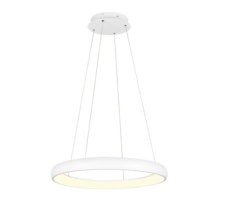 Lámpara de techo colgante Trio Cardona LED blanco mate regulable 150cm 349617531
