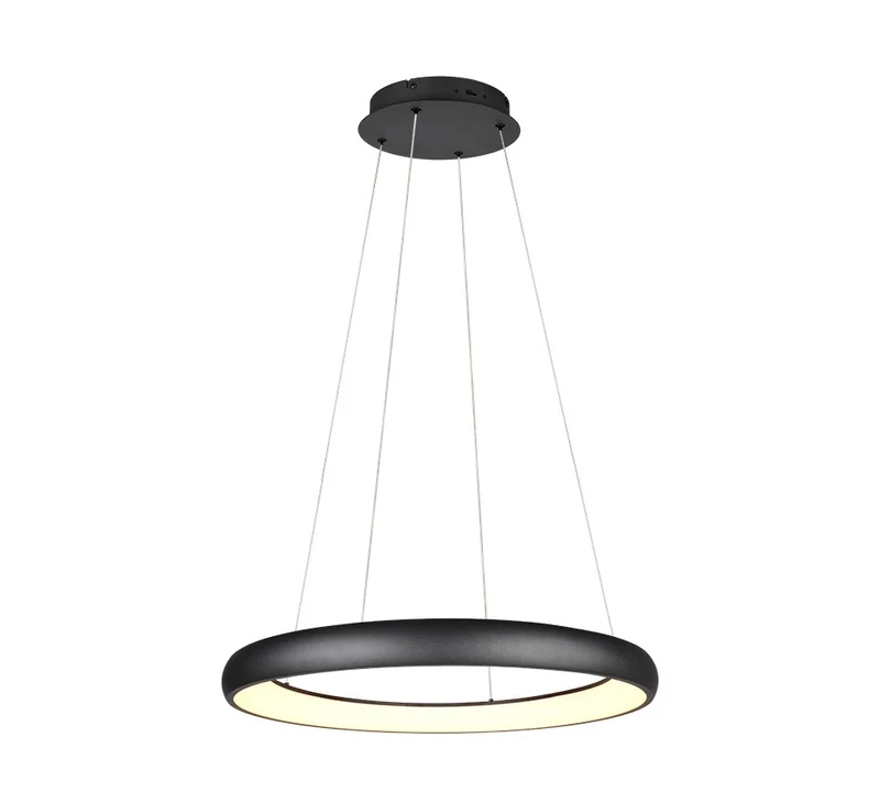 Lámpara de techo colgante Trio Cardona LED negro mate regulable 150cm 349617532