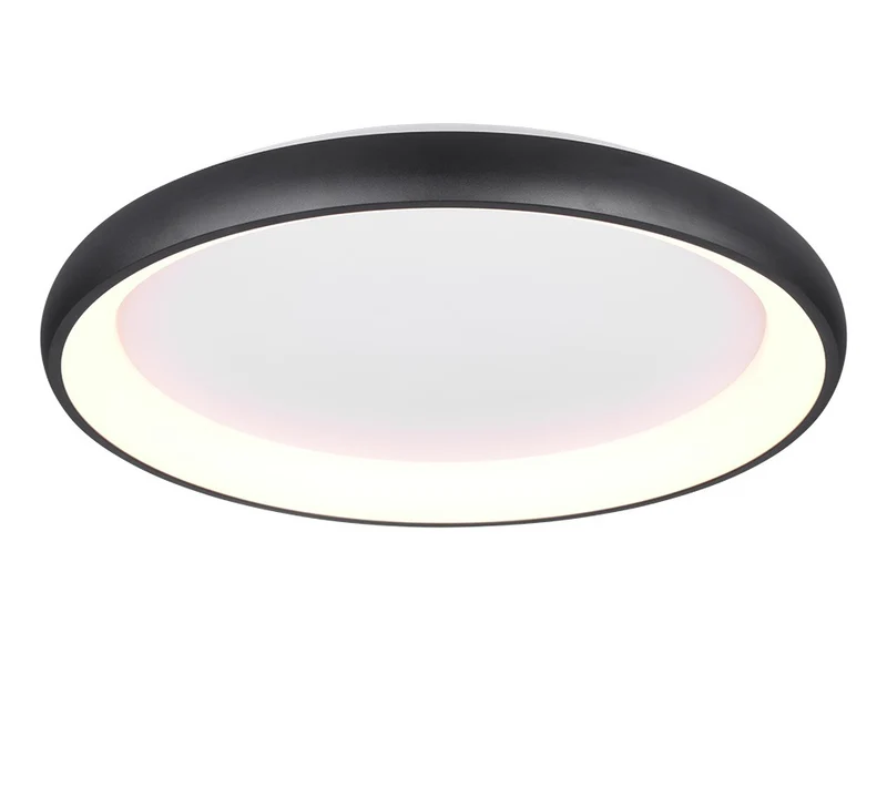 Plafón de techo Trio Cardona LED negro mate regulable Ø75cm 649617532