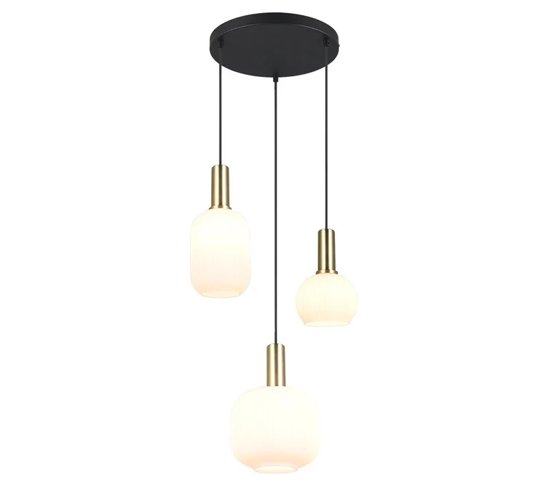 Lámpara de techo colgante Trio Diva 3 luces bronce mate 150cm 319830308