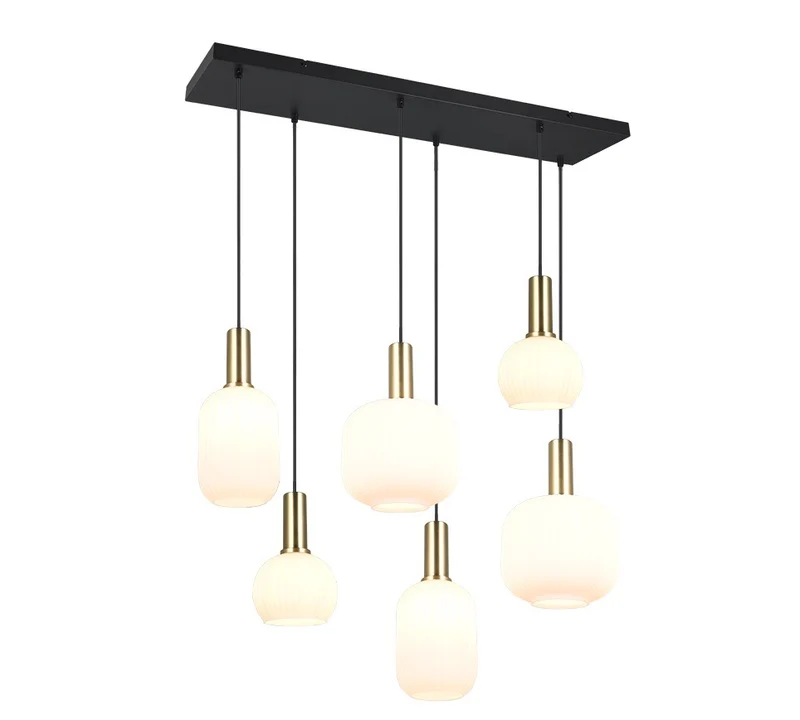 Lámpara de techo colgante Trio Diva 6 luces bronce mate 150cm 319800608