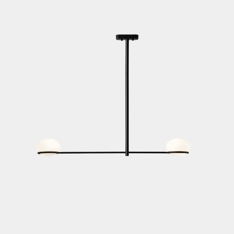 Lámpara de techo colgante bolas LedsC4 Coco Double E14 negro blanco 00-9003-05-M1