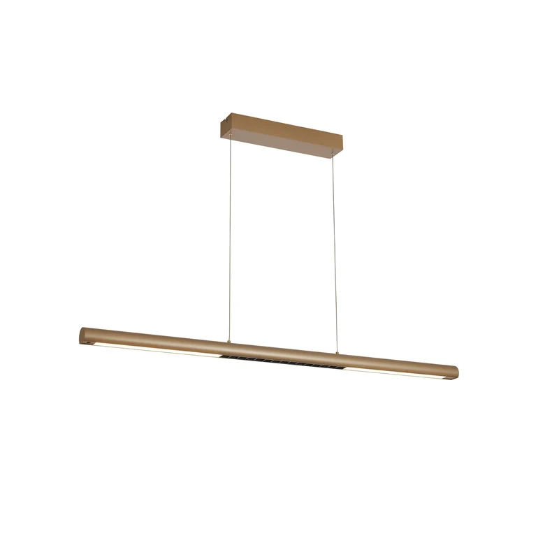 Mantra Lineal Lámpara de techo colgante LED 3000K oro 120cm 9036