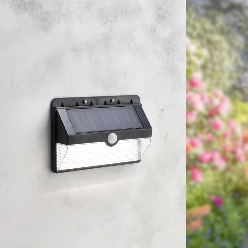 LEDME SUN Aplique LED de pared exterior solar y con sensor de movimiento 4500K 6432