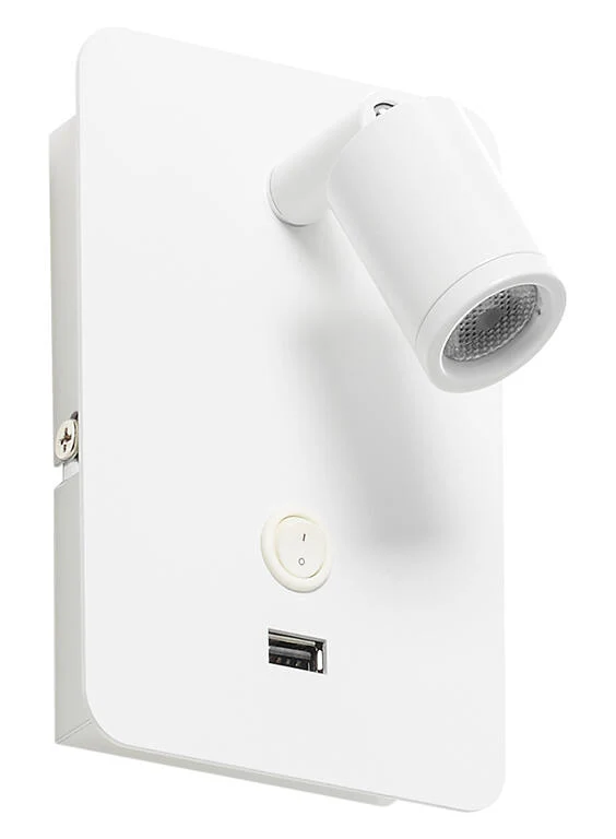 Aplique de pared MDC USB LED blanco 3000K IP20 3W 576018102