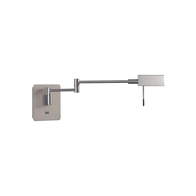 Aplique de pared MDC Lite LED níquel 3000K regulable 8W 577259702