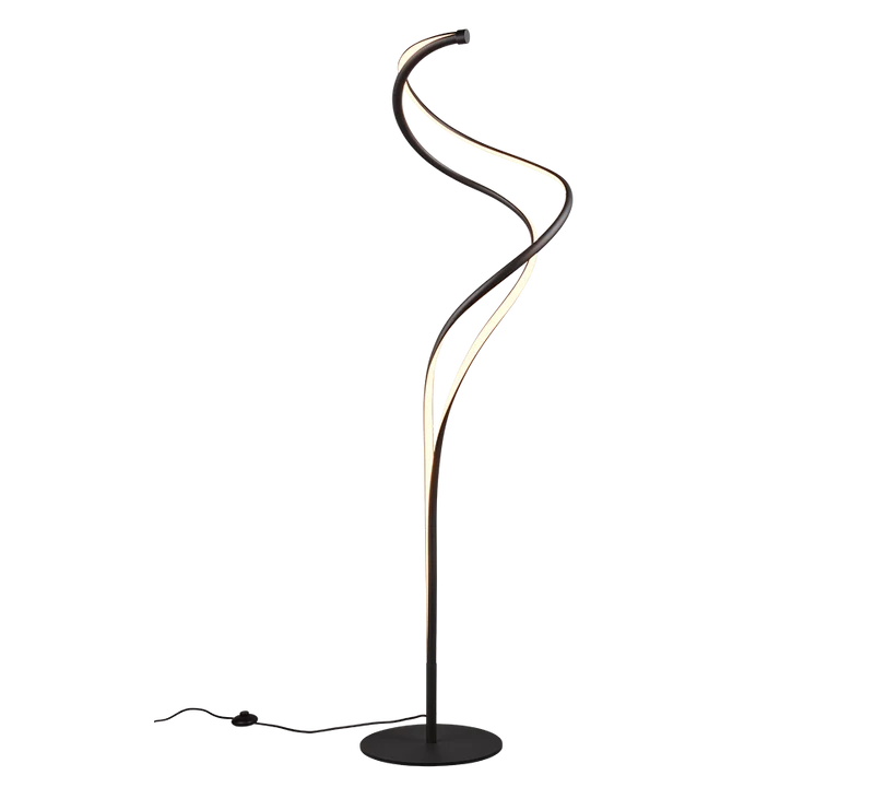 Lámpara de pie Trio Nala LED negro mate regulable 160cm 444310132