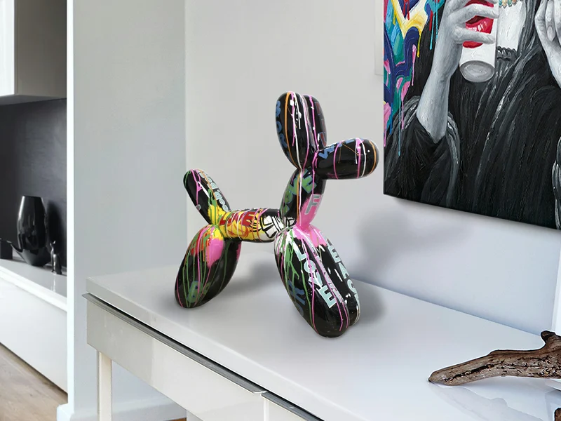 Figura decorativa Schuller Balloon Dog decoración: grafiti 41cm