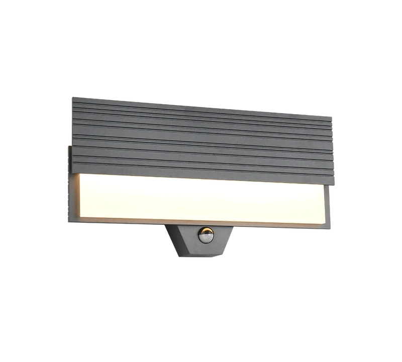 Aplique de exterior Trio Mariza LED antracita 3000K con sensor movimiento IP44 247069142