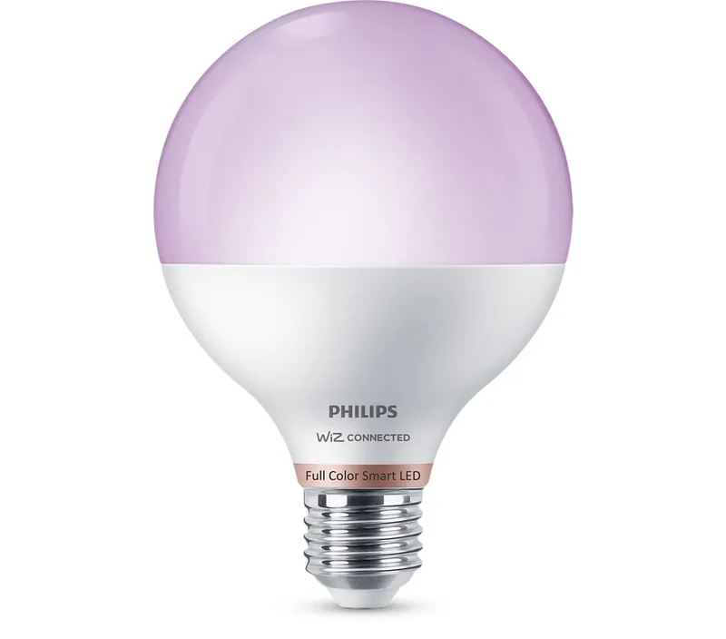 Philips Bombilla LED smart WiZ Globo G95 E27 75W RGB con wifi y Bluetooth 372504 55lm