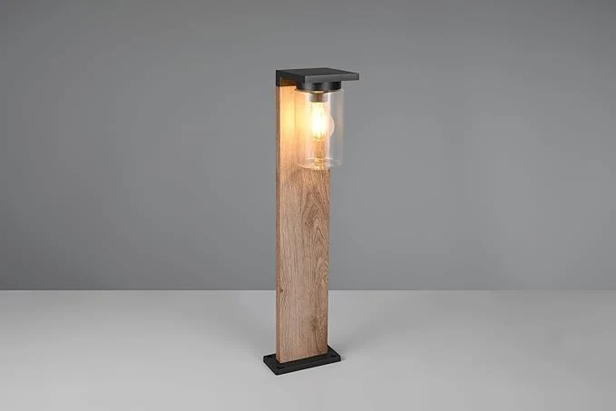 Baliza de exterior Trio Ardila imitación madera sensor crepuscular IP44 65cm 511660135