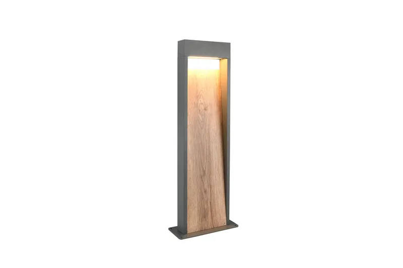 Baliza de exterior Trio Salmon LED imitación madera 3000K IP44 60cm 546960135
